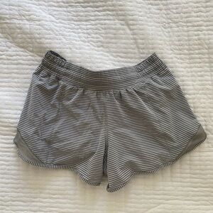 Lululemon Athletica Gray Striped Athletic Shorts